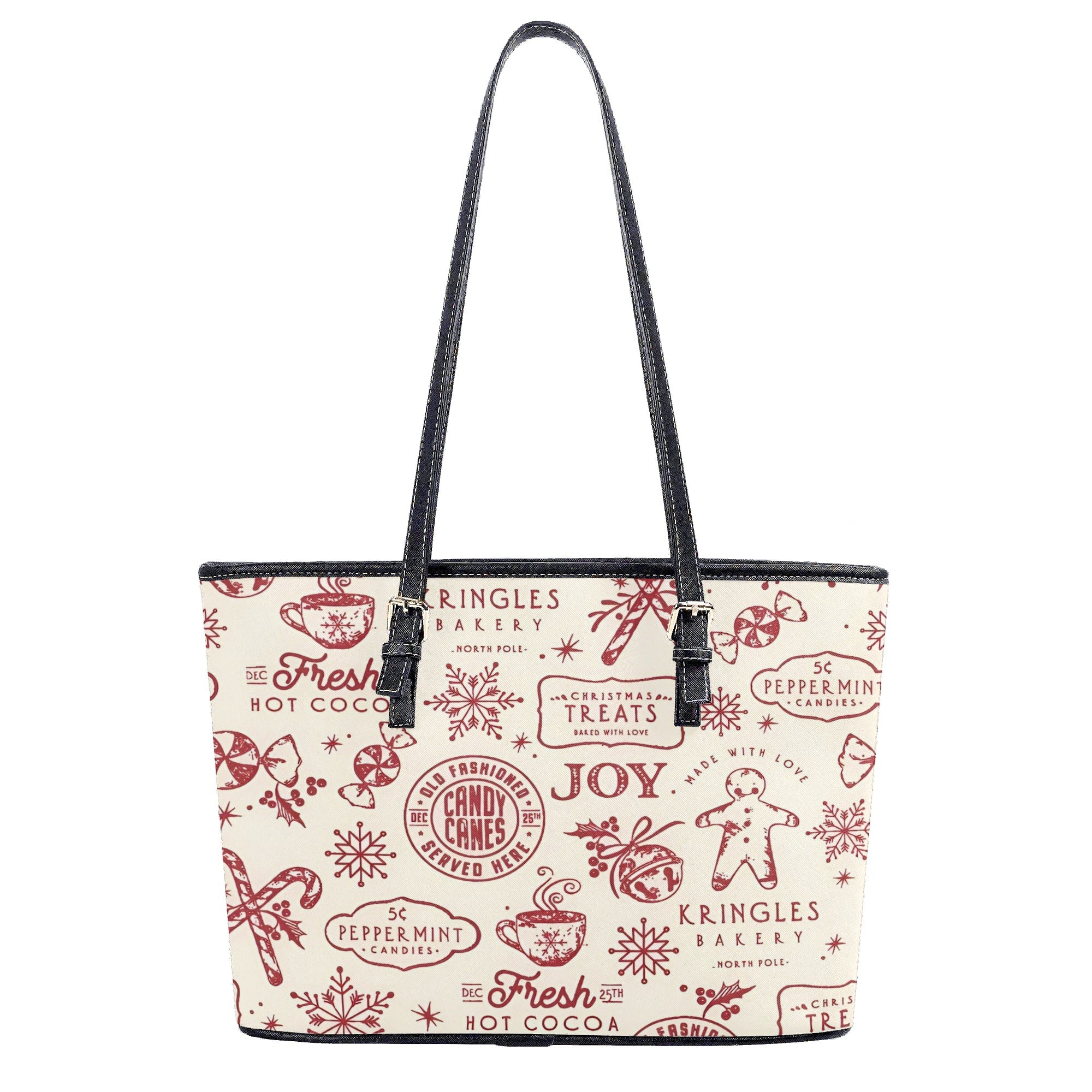 Candy Cane Christmas Handbag, Festive Winter Purse, Holiday Tote Bag, Peppermint Hot Cocoa Bag, Christmas Outfit Accessory Gift