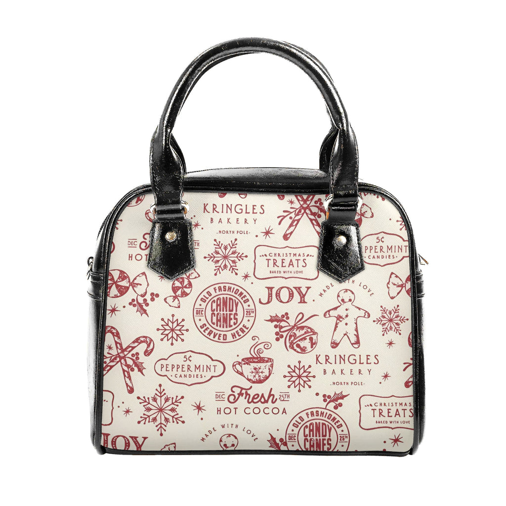 Candy Cane Christmas Handbag, Festive Winter Purse, Holiday Tote Bag, Peppermint Hot Cocoa Bag, Christmas Outfit Accessory Gift