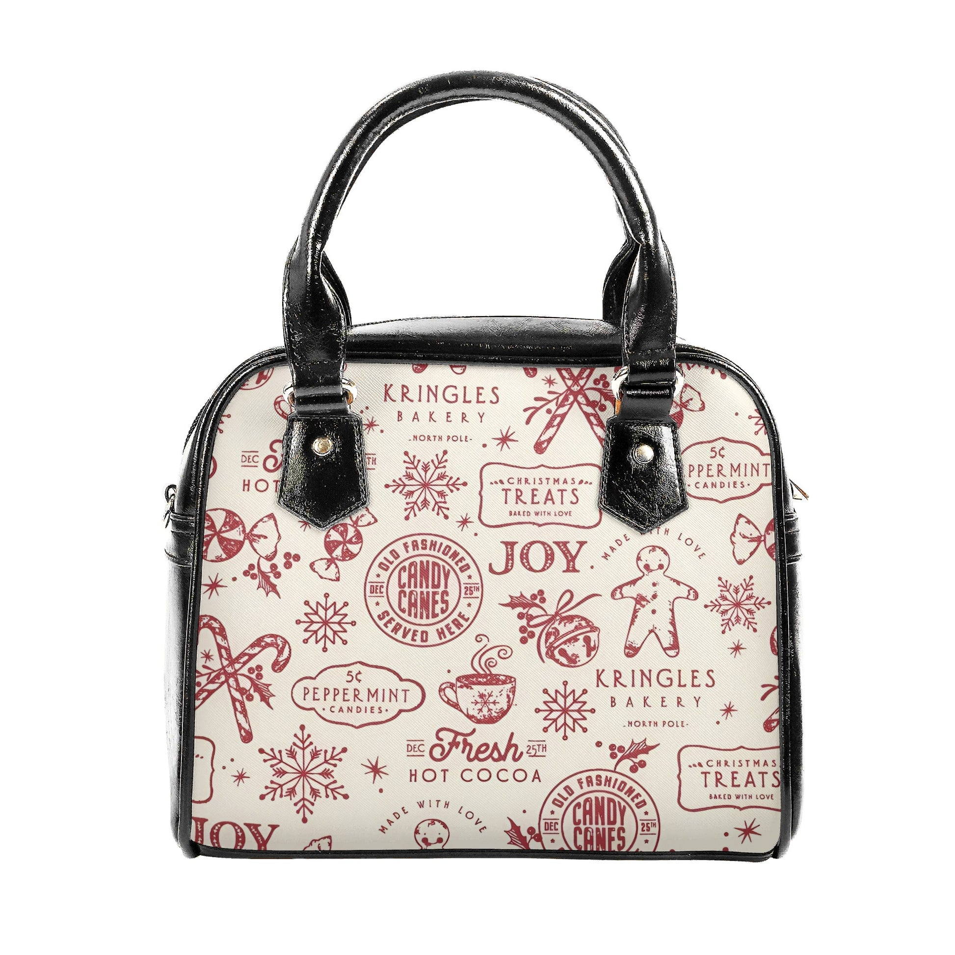 Candy Cane Christmas Handbag, Festive Winter Purse, Holiday Tote Bag, Peppermint Hot Cocoa Bag, Christmas Outfit Accessory Gift