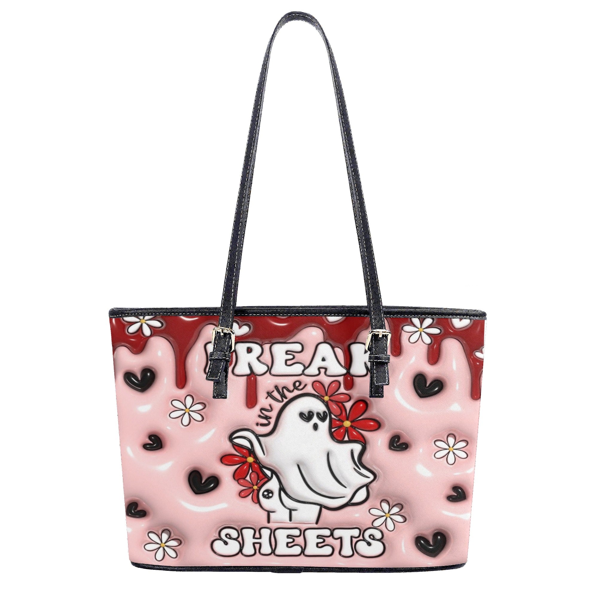 Personalized Funny Ghost Handbag, “Freak in the Sheets” Halloween Purse, Cute Pink Spooky Tote, Custom Name Trick or Treat Bag, Custom Gifts for Halloween