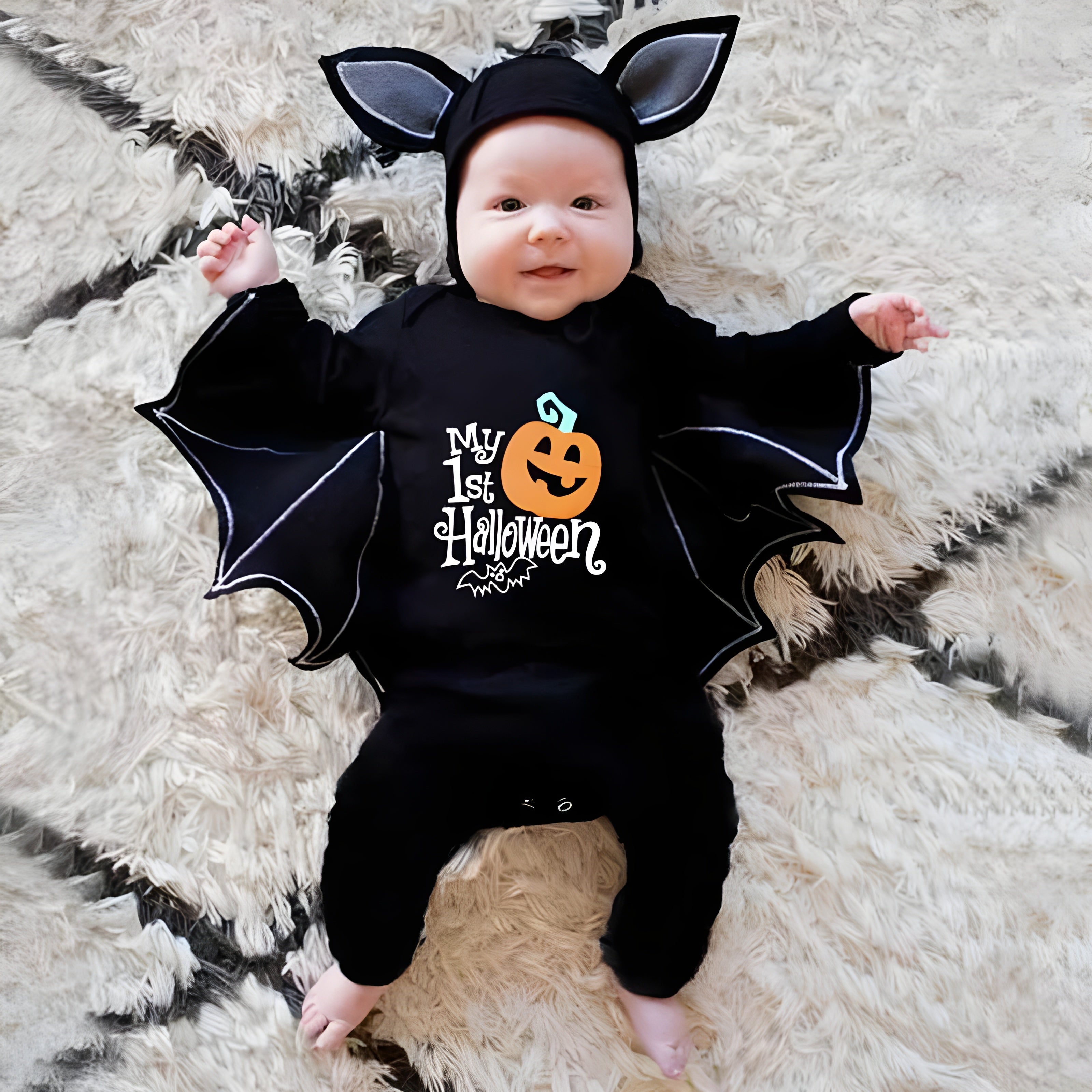 Kids Halloween Costumes, Halloween Baby Black Bat Costume, Jumpsuit Cosplay Romper, Infant Boys Girls Purim Party