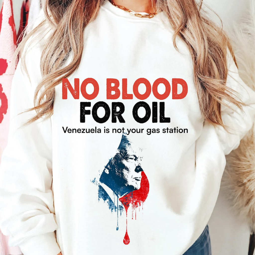 No Blood For Oil T-Shirt, Political Protest Graphic Tee, Anti War Statement Shirt, Unisex Activist Streetwear