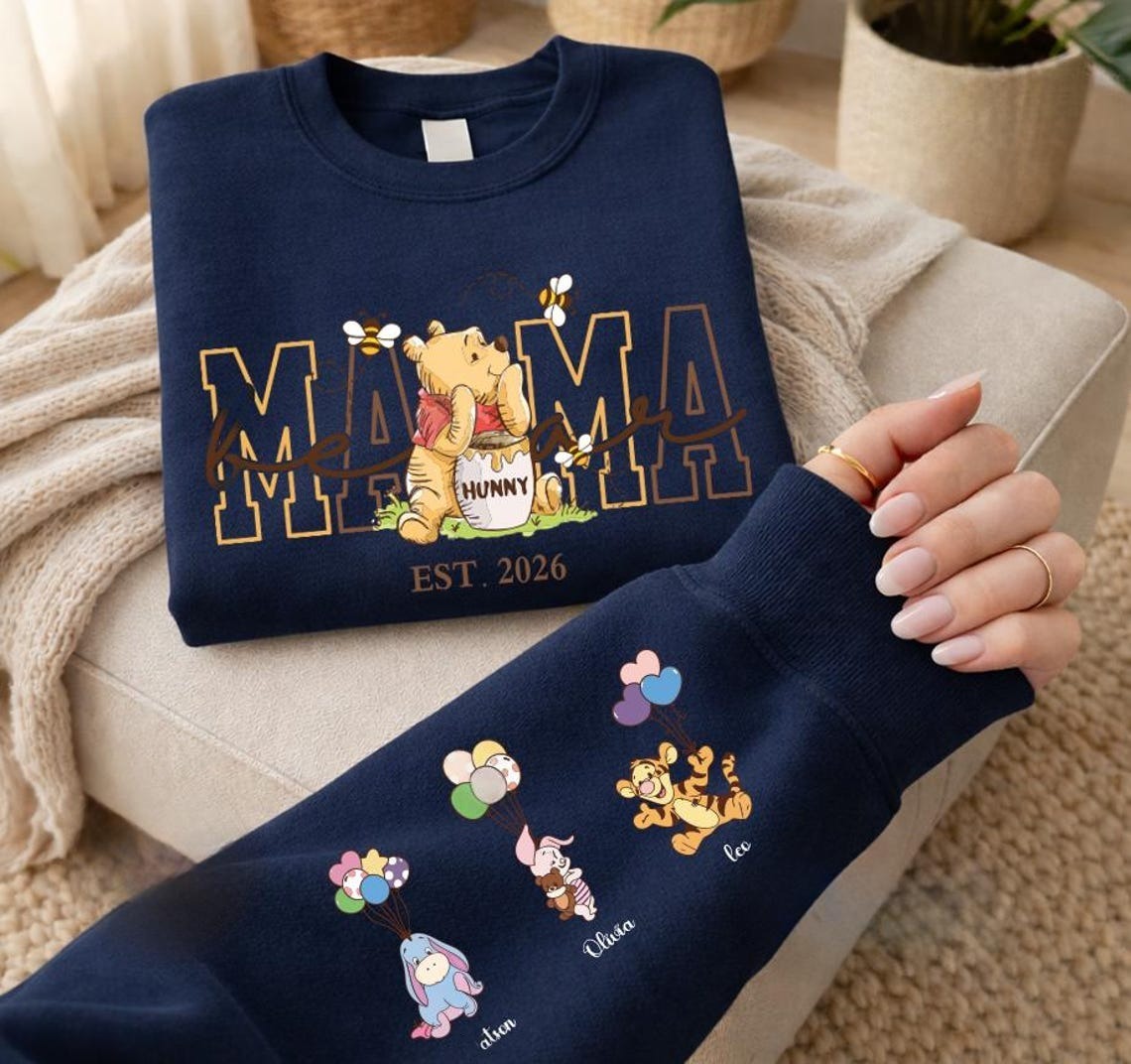 Mama Bear Shirt, Personalized with Kids Names, Custom Mom Sweatshirt Est 2026, Mother’s Day Gift