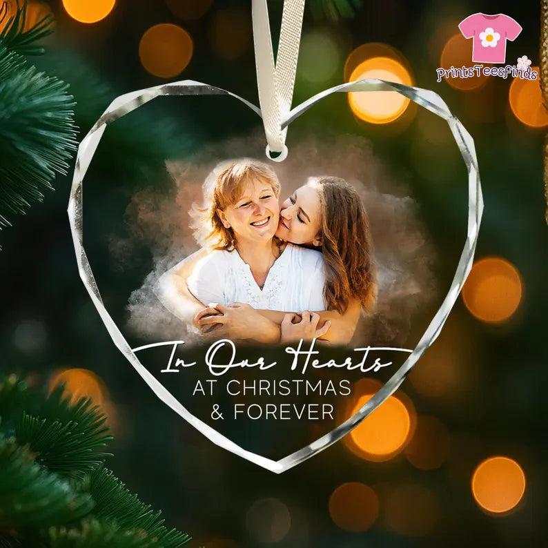 Custom Photo Ornament Memorial , Dad Mom Memorial Christmas Ornament, In Loving Memory Ornament, Loss Of Loved One Ornament, Sympathy Gifts