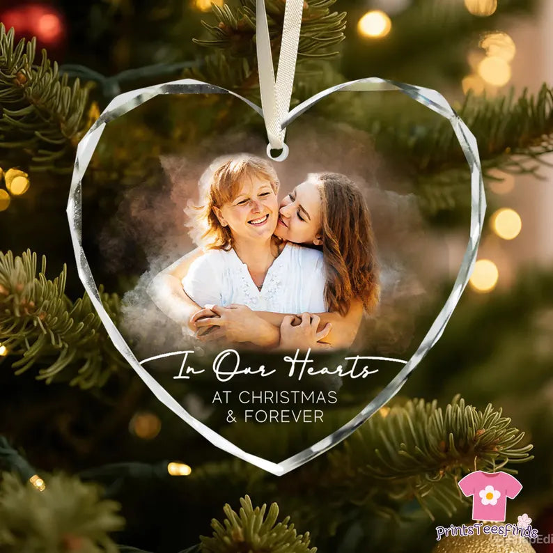 Custom Photo Ornament Memorial , Dad Mom Memorial Christmas Ornament, In Loving Memory Ornament, Loss Of Loved One Ornament, Sympathy Gifts