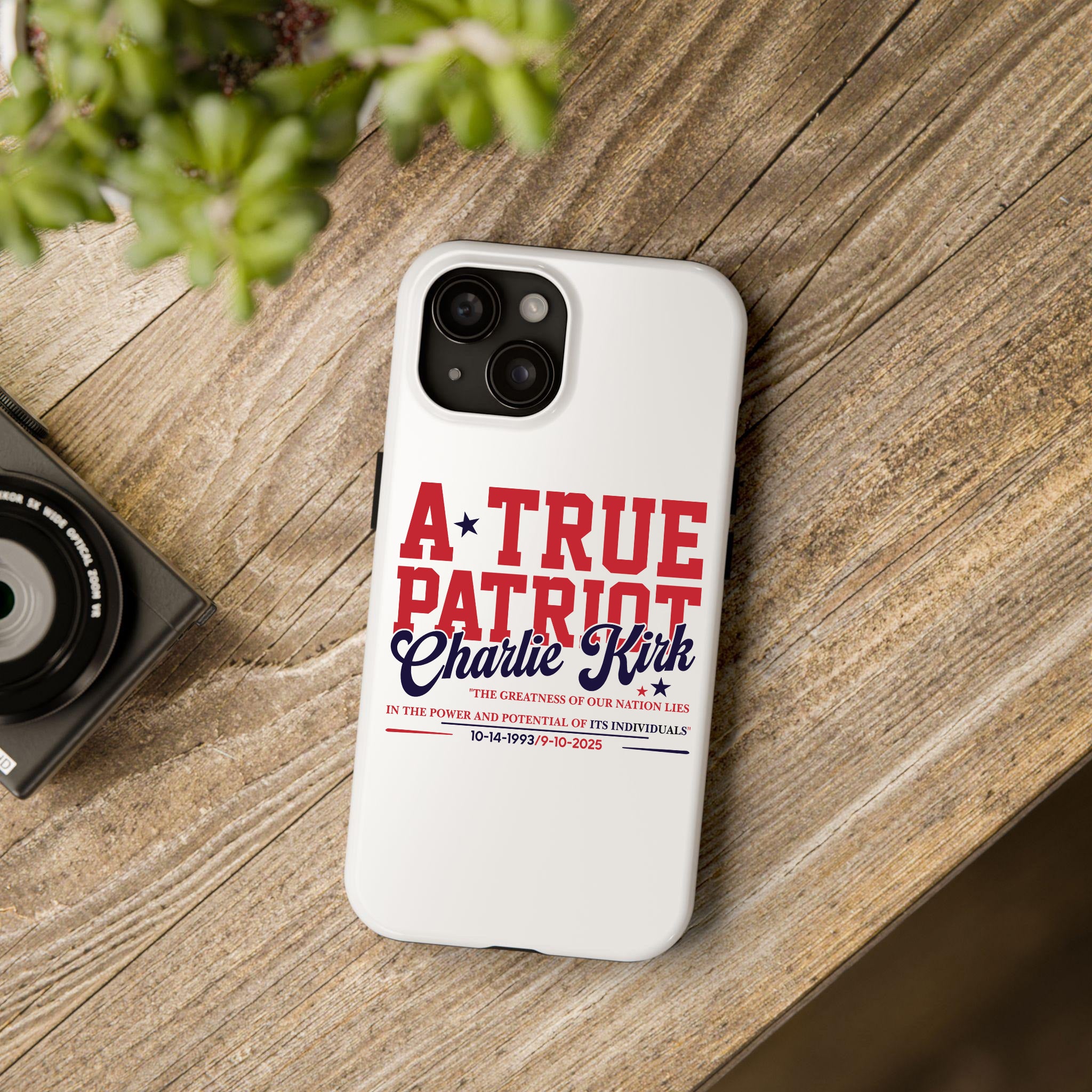 A True Patriot Charlie Kirk Phone Case, In Loving Memory, Free Speech Activist Tribute, Conservative Patriot Memorial Freedom Defender Cover