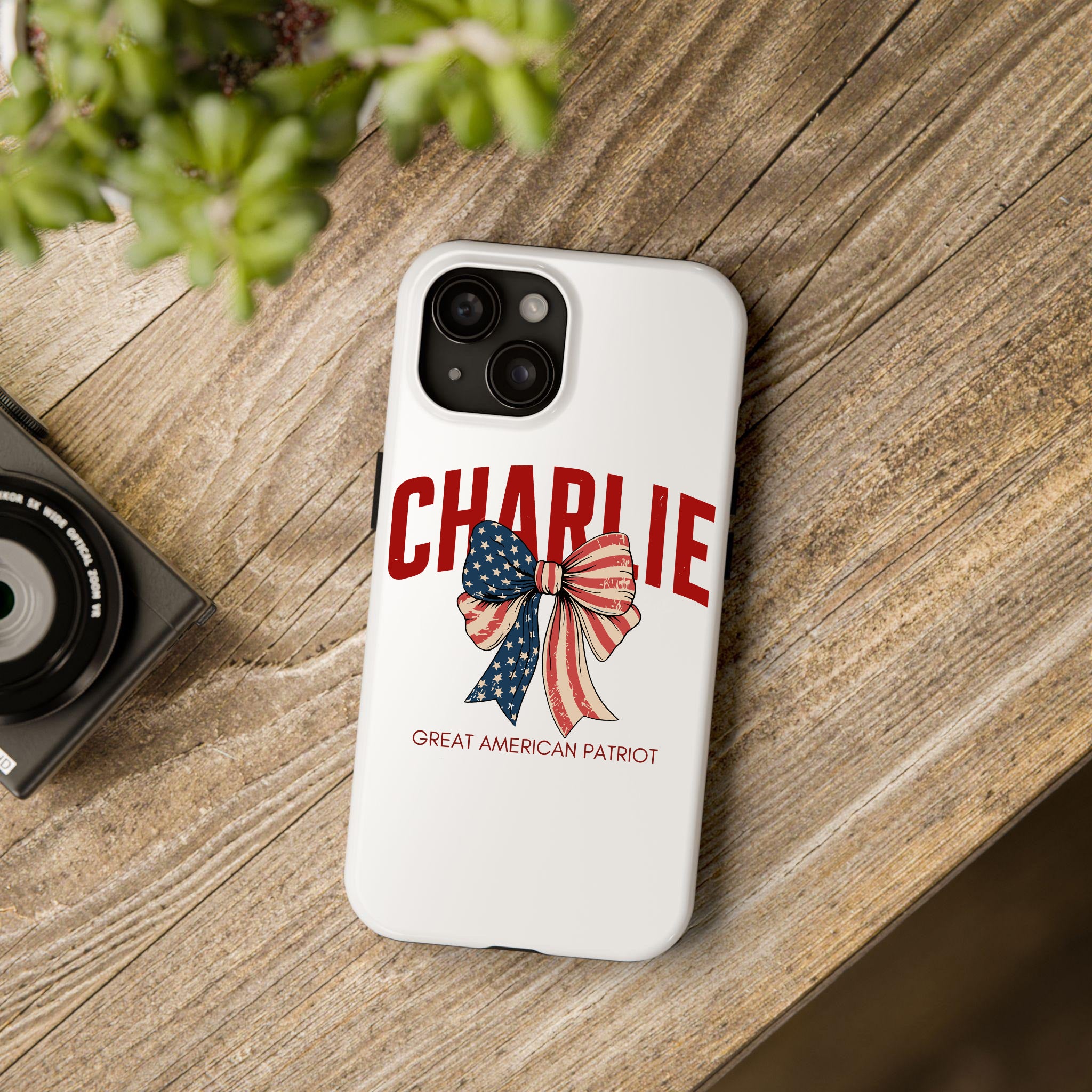 Charlie Kirk Great American Patriot Phone Case, In Loving Memory, Free Speech Activist Tribute, Conservative Patriot Memorial Freedom Defender Cover