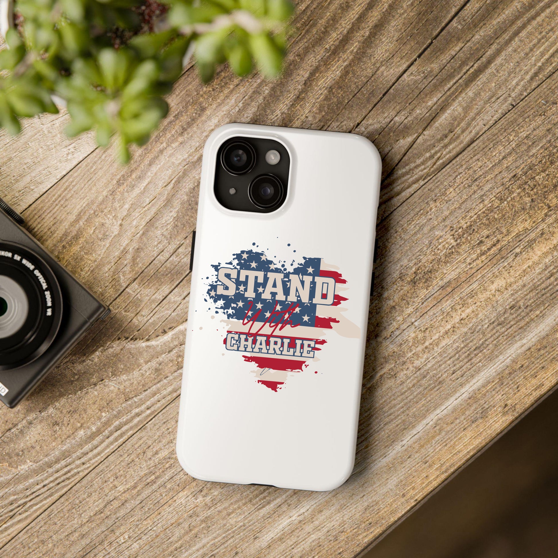 Stand With Charlie  Phone Case, American Patriot Case, Patriotic Memorial, We Are Charlie Kirk Freedom, Justice For Charlie Kirk Quote