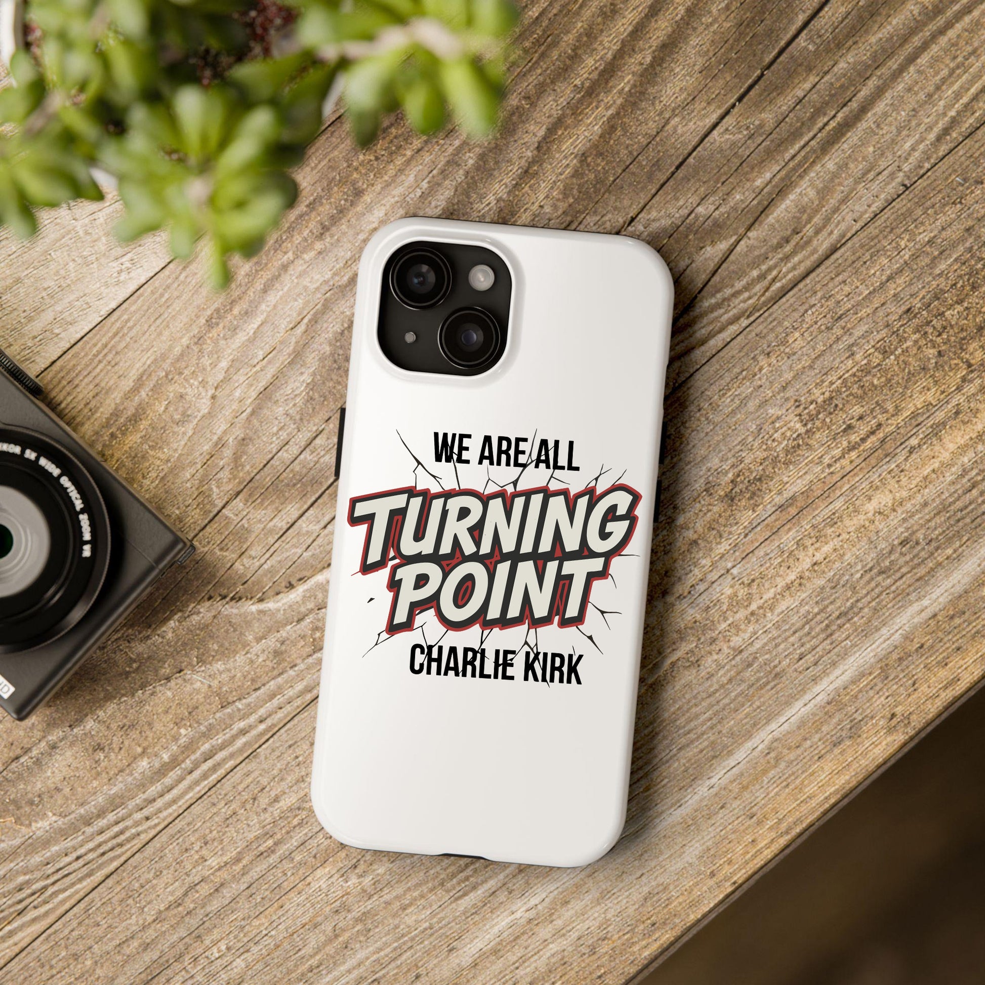 We are all Turning Point Phone Case, Charlie Kirk Phone Case, In Loving Memory, Free Speech Activist Tribute, Conservative Patriot Memorial Freedom Defender Cover