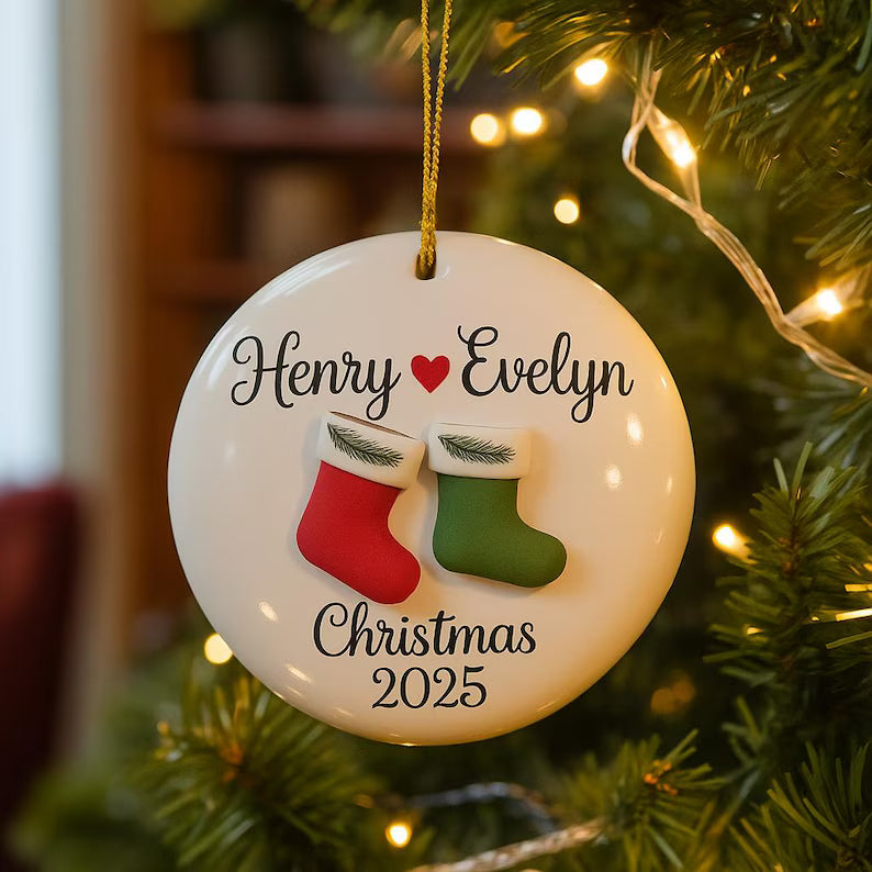 Personalized Couple Ornament  Christmas 2025, Custom Couple Christmas 2025 Ornament, Together Ornament, New Couple Keepsake, Gift For Couple