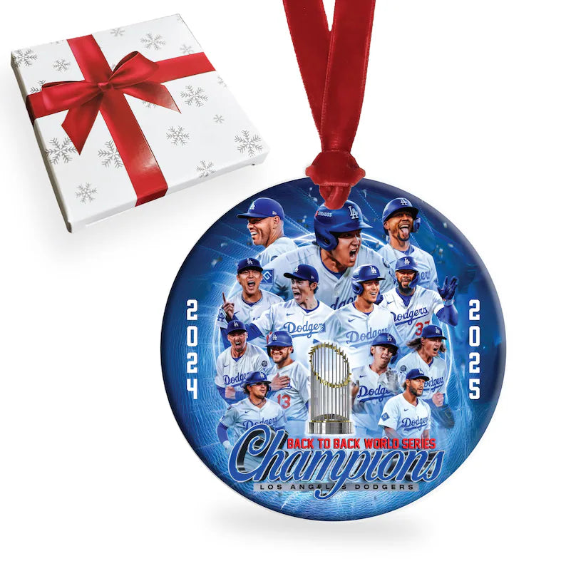 Los Angeles Dodgers World Series Champions Ornaments  2025 Baseball for Christmas Tree MLB Back to Back
