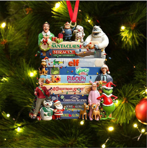 90s Movie Ornament Christmas , Retro Acrylic Xmas Decoration, Classic Film Fan Gift, Vintage Holiday Ornament, Vintage Xmas Ornament