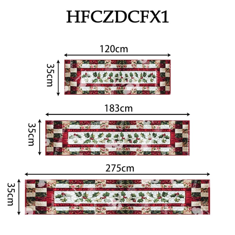 Loving Stitches Quilted Table Runner BTO20010100, Valentine’s Day Table Runner with Heart Pattern