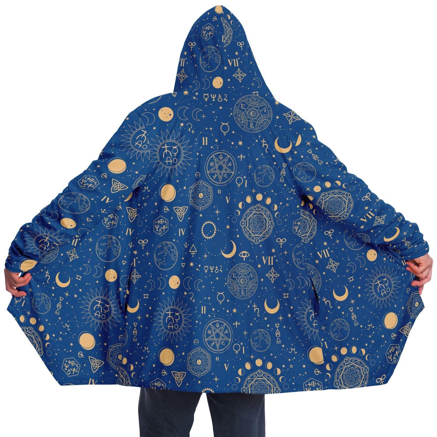 Celestial Hooded Cloak, Cloak With Hood, Festival Cloak, Psychedelic Cloak, Rave Cloak, Cloak Men, Trippy Cloak, Dream Cloak, Witch Cloak
