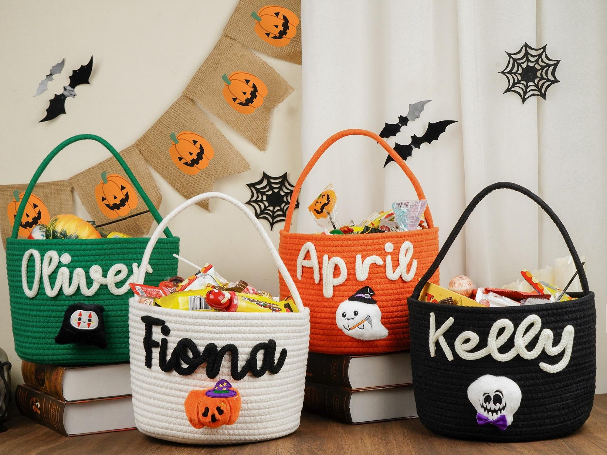 Trick or Treat Bag, Halloween Trick or Treat Basket, Trick or Treat Bucket, Halloween Candy Basket, Halloween Candy Bag, Halloween Tote