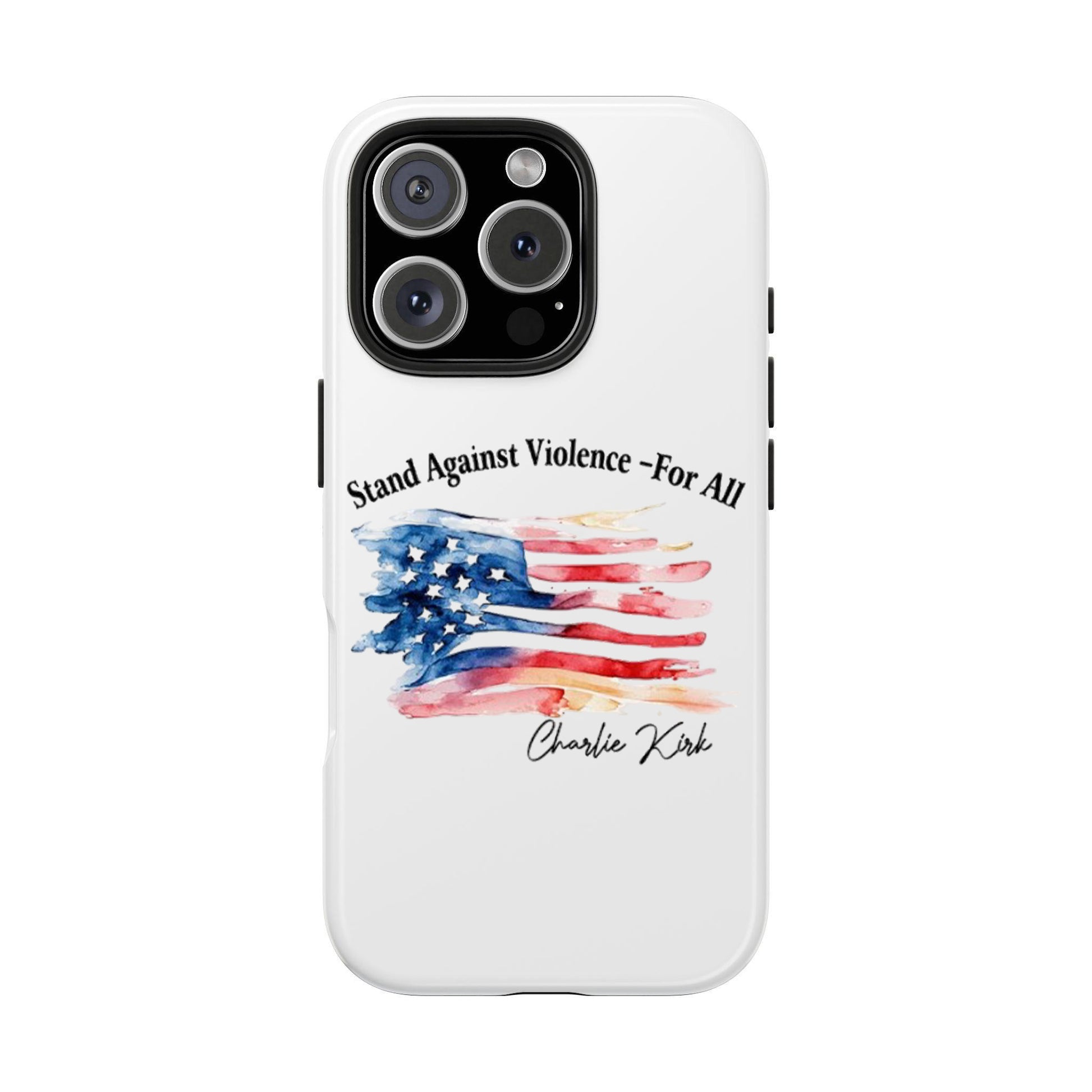 Charlie Kirk US Flag Iphone Hard Case, Patriotic Charlie Kirk Rememberance Phone Accessories, Minimalist Freedom Decor, Freedom Keepsake