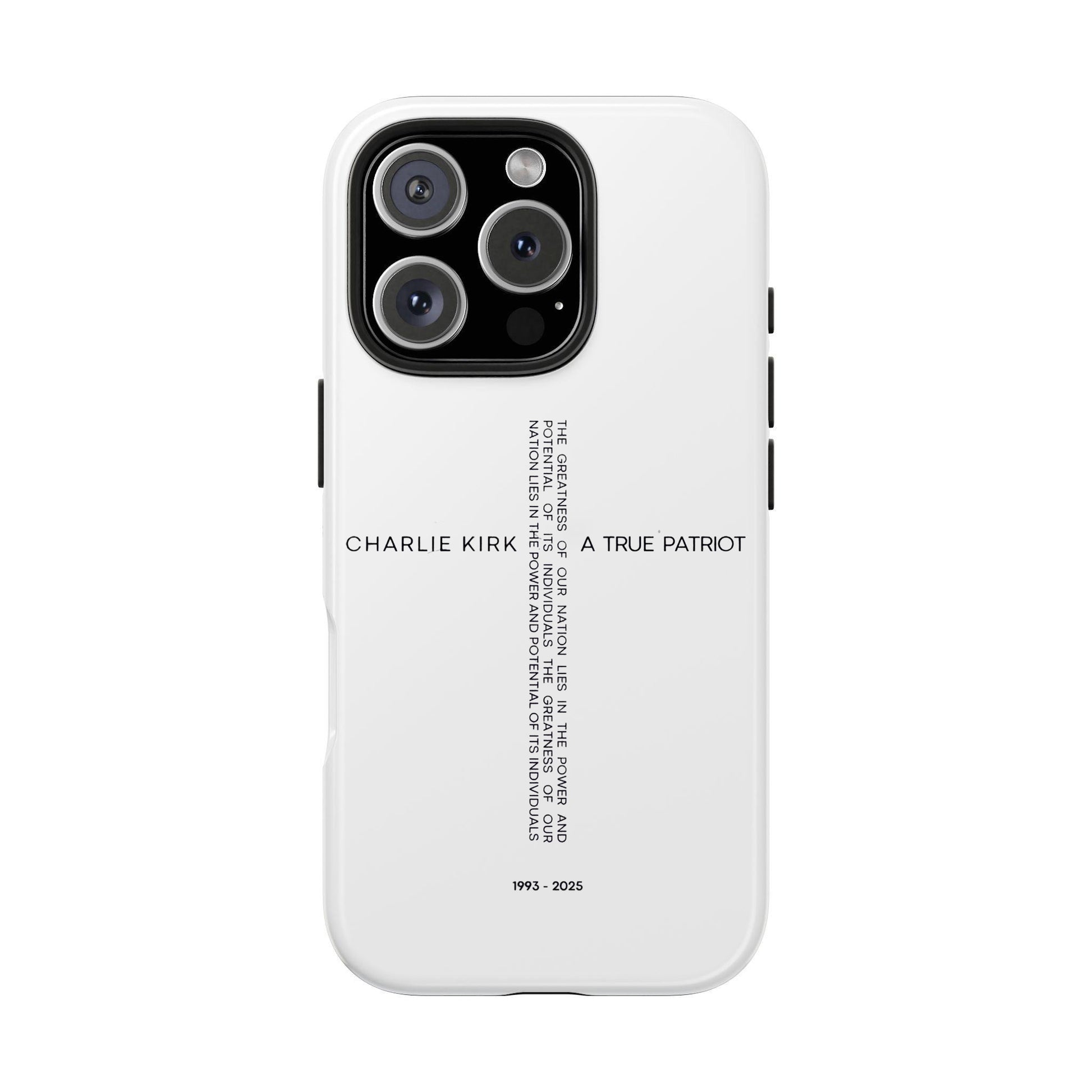 A True Patriot Phone Case, Charlie Kirk Quotes Phone Case, In Loving Memory, Free Speech Activist Tribute, Conservative Patriot Memorial Freedom Defender Cover