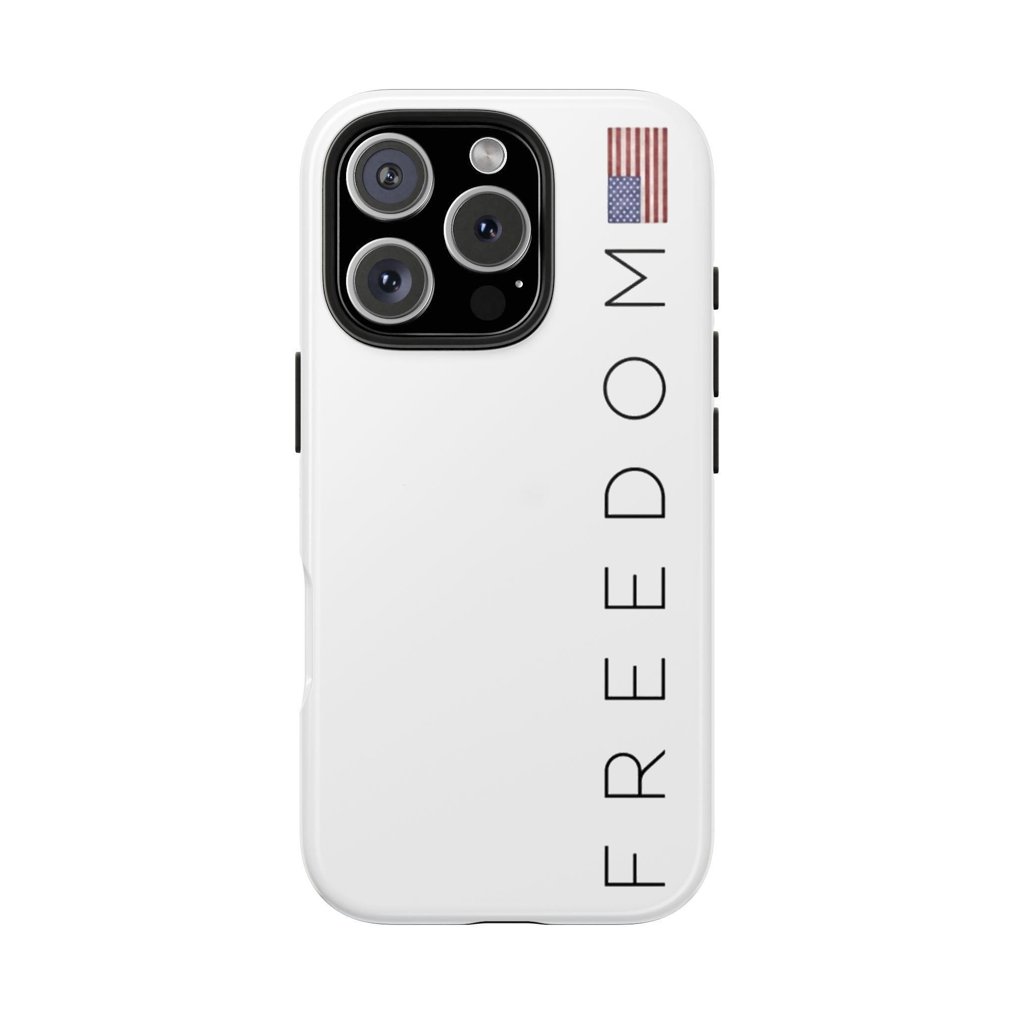 Charlie Kirk Freedom With Flag Phone Case, Patriotic Charlie Kirk Rememberance Phone Accessories, Freedom Keepsake, A True Patriot