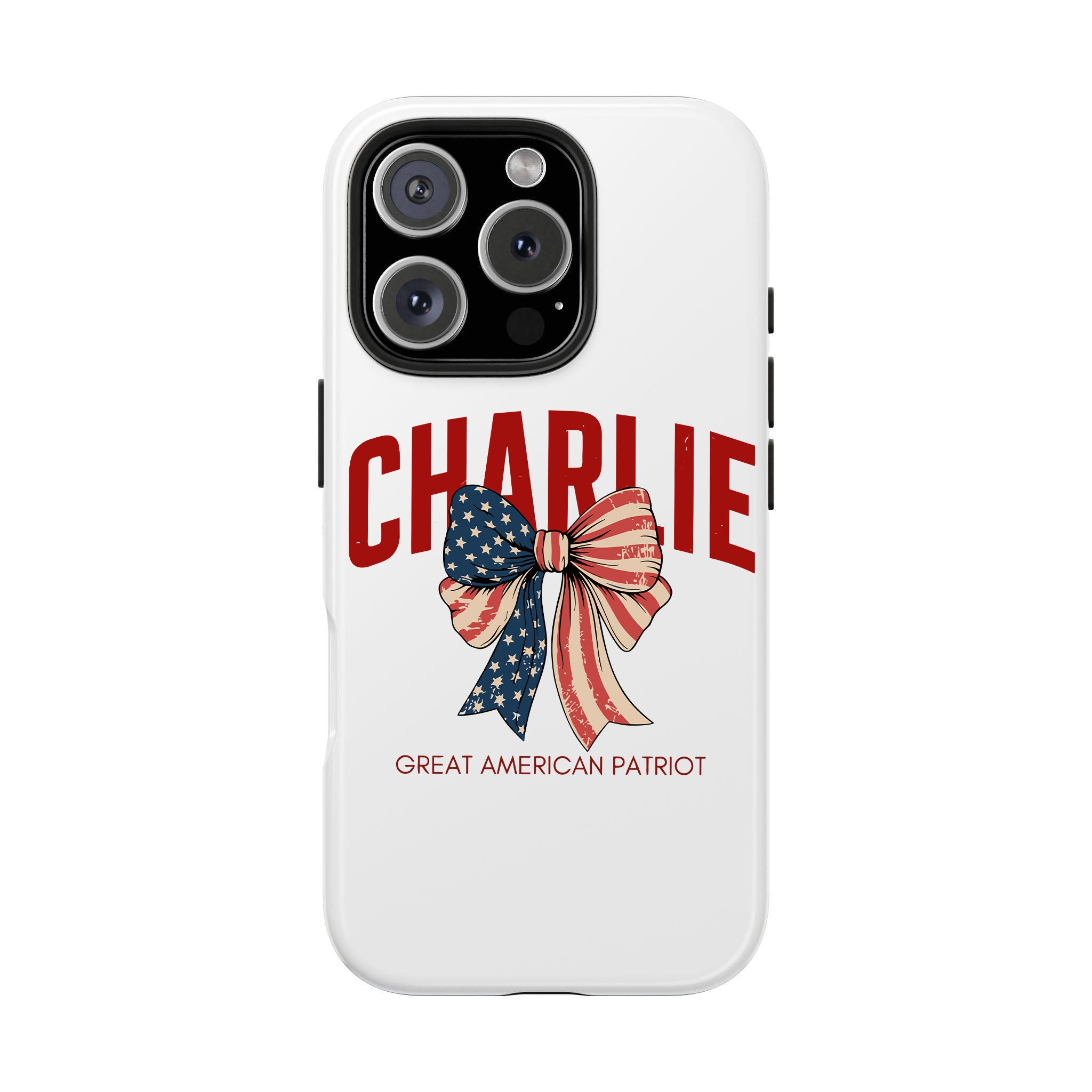 Charlie Kirk Great American Patriot Phone Case, In Loving Memory, Free Speech Activist Tribute, Conservative Patriot Memorial Freedom Defender Cover