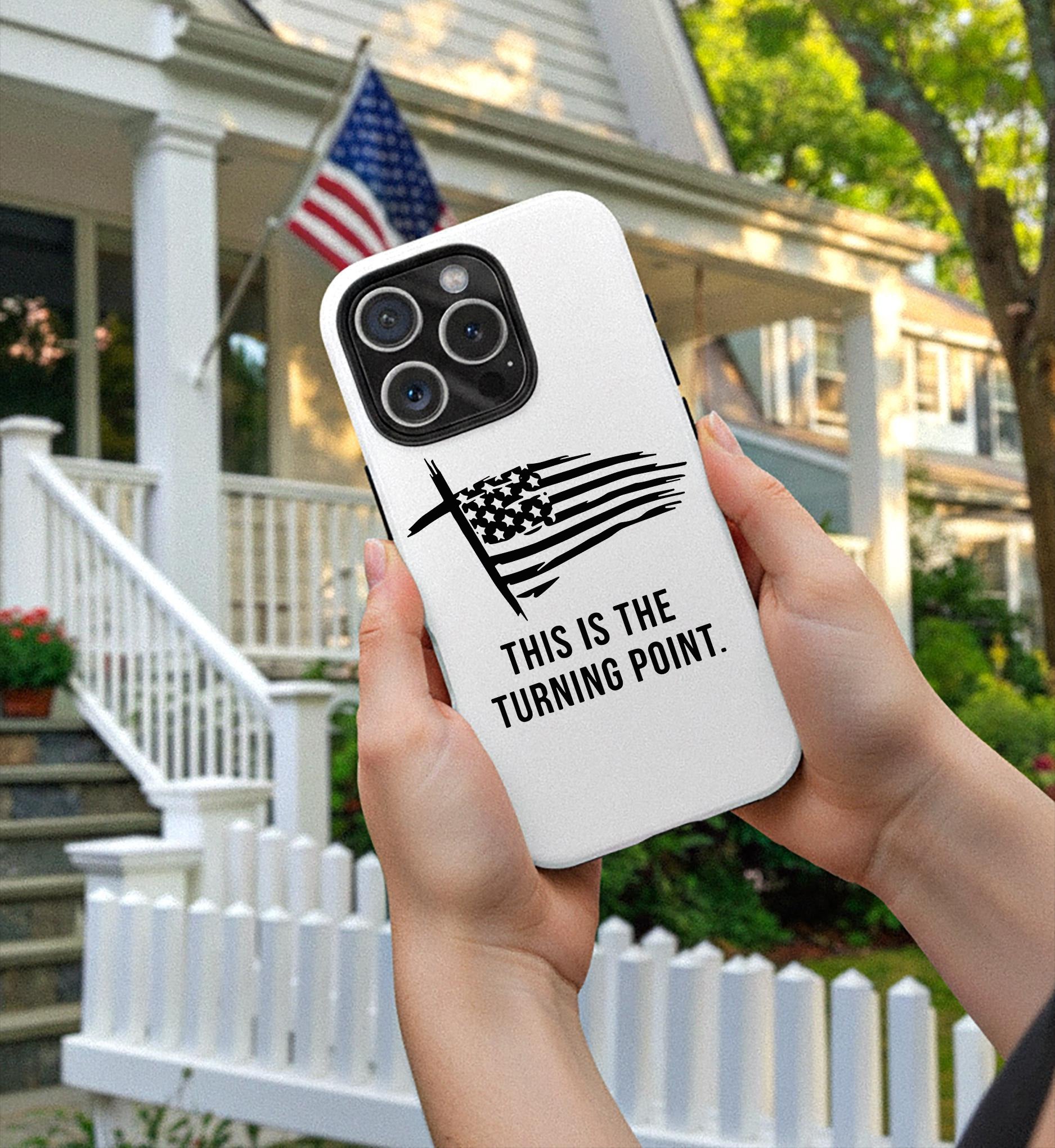 This Is The Turning Point Phone Case, Charlie Kirk Phone Case, In Loving Memory, Free Speech Activist Tribute, Conservative Patriot Memorial Freedom Defender Cover