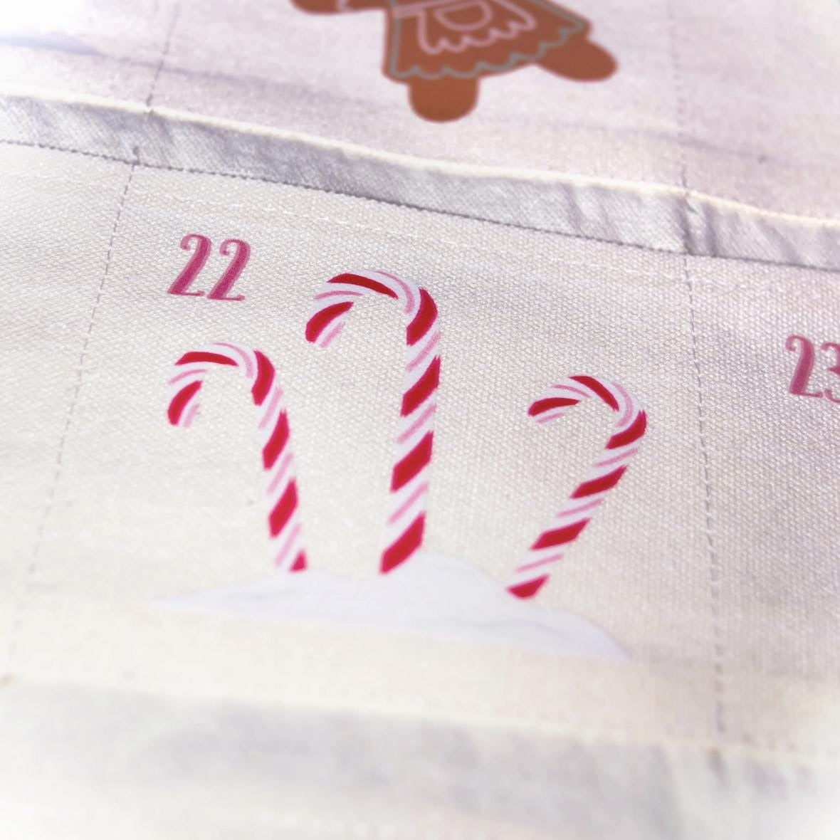 Custom Name Advent Calendar, Personalized Christmas Countdown, Fabric Wall Hanging, 24 Pockets, Kids Christmas Gift