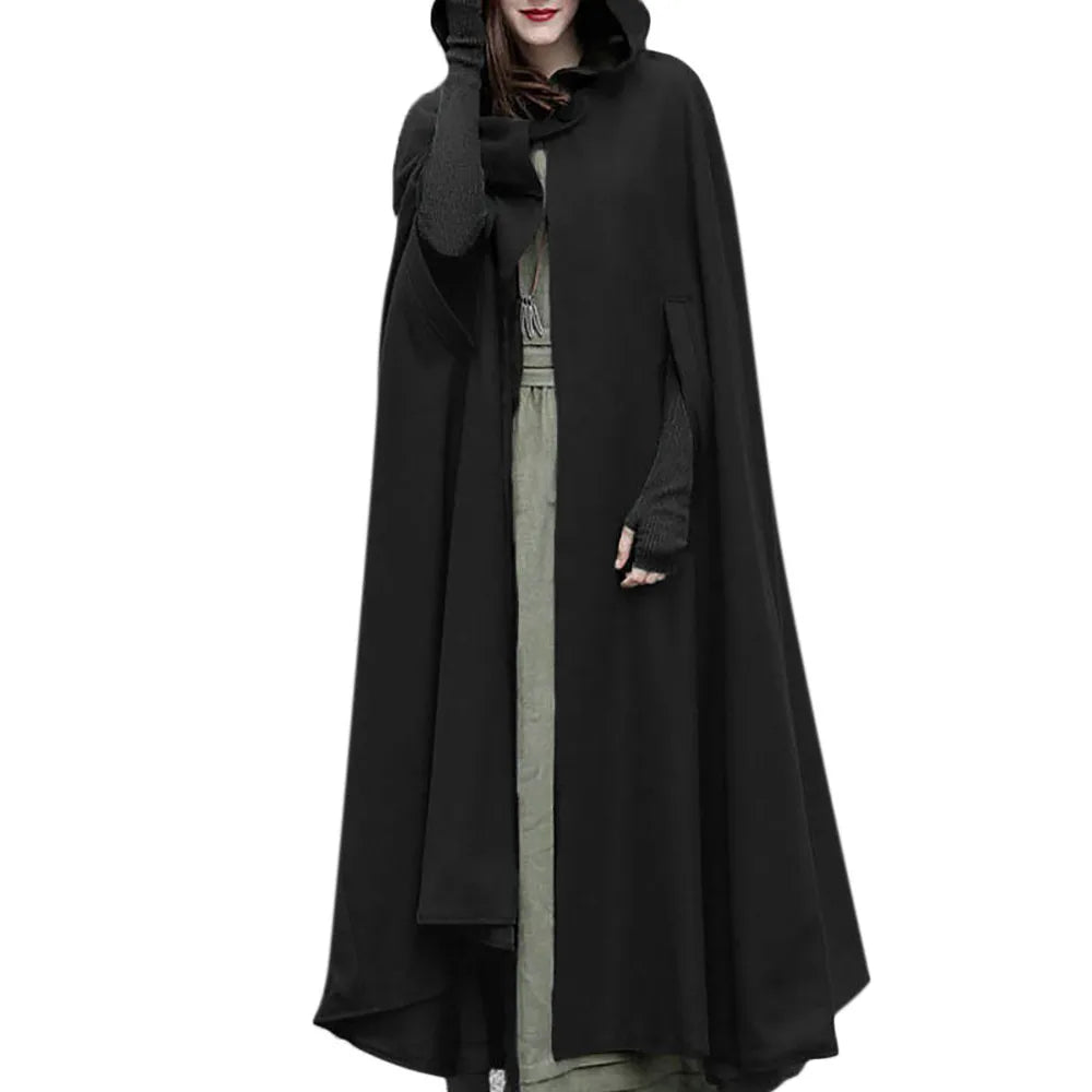 Assassins Cosplay, Vintage Medieval Gothic Creed Hooded Cloak, Thin Coat Women HA