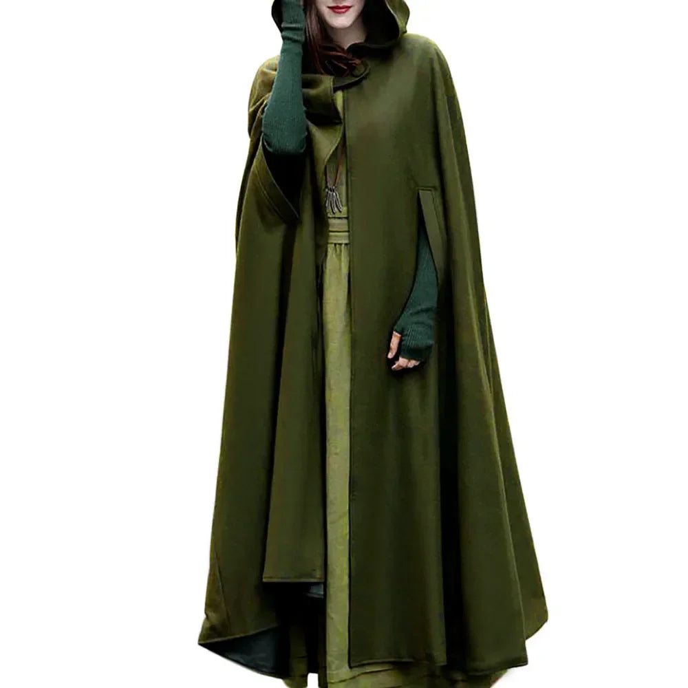 Assassins Cosplay, Vintage Medieval Gothic Creed Hooded Cloak, Thin Coat Women HA