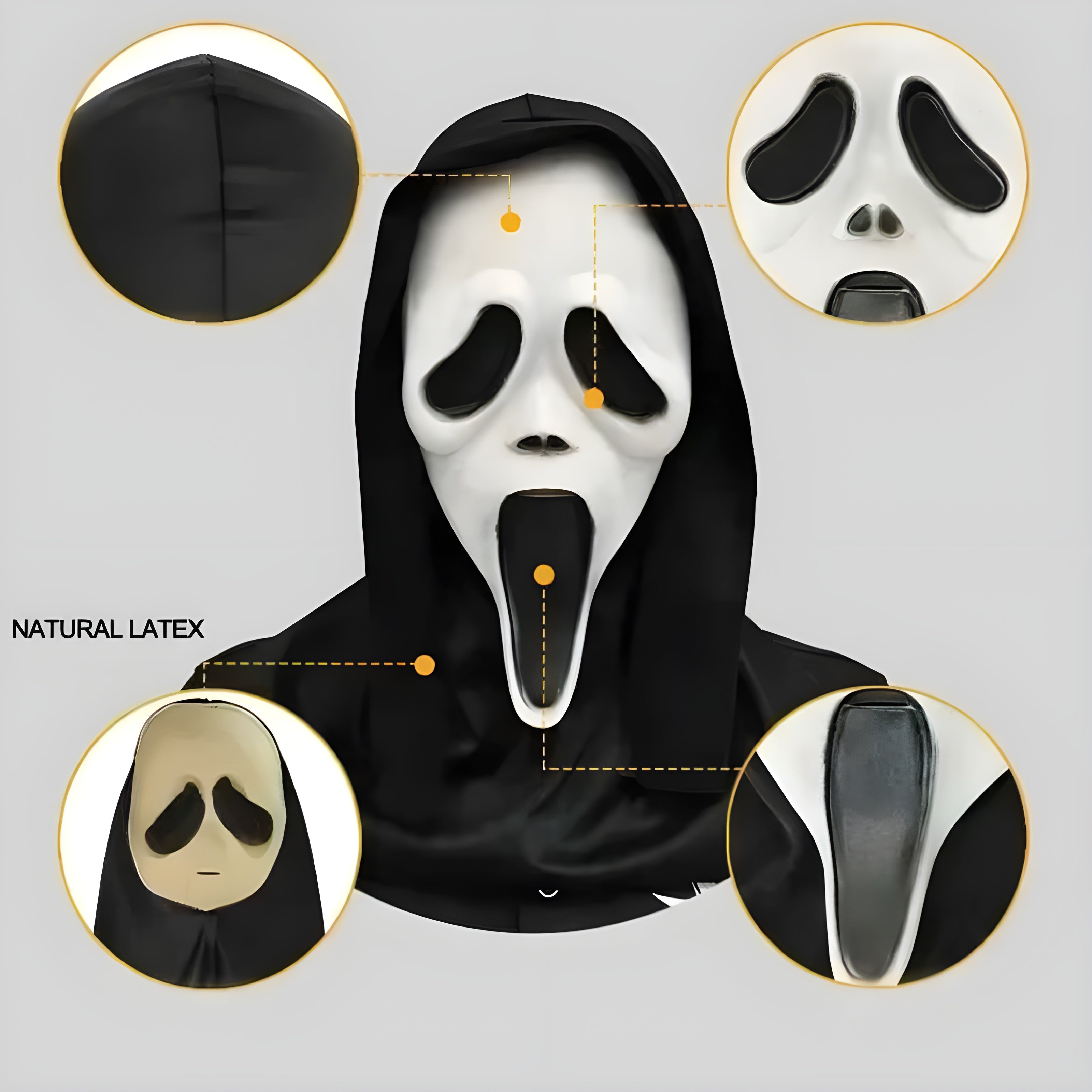 Halloween Decorations, Scary Mask, Halloween Costume Ideas, Horror Ghost Mask, Killer Cosplay Costume, Props, Party Supplies, Festive Accessories