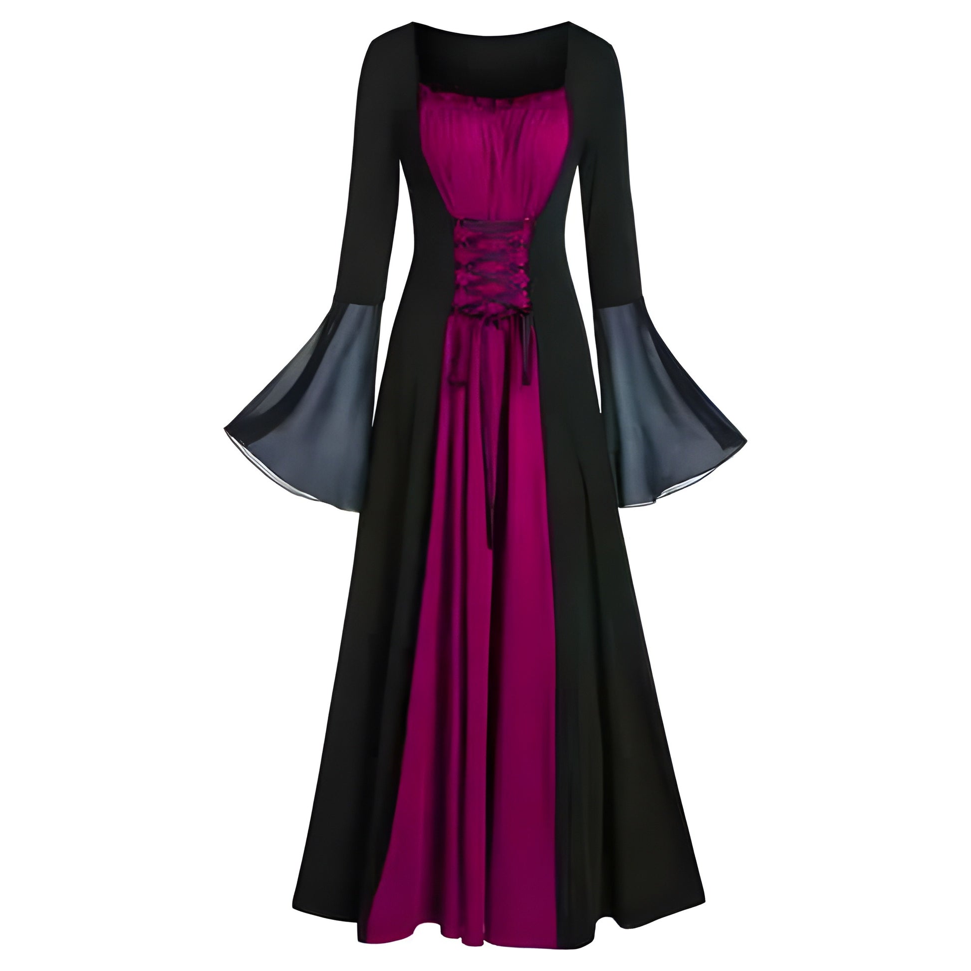 Halloween Costumes, Gothic Witch Halloween Dress, Medieval Renaissance Costume, Vampire Sorceress Gown