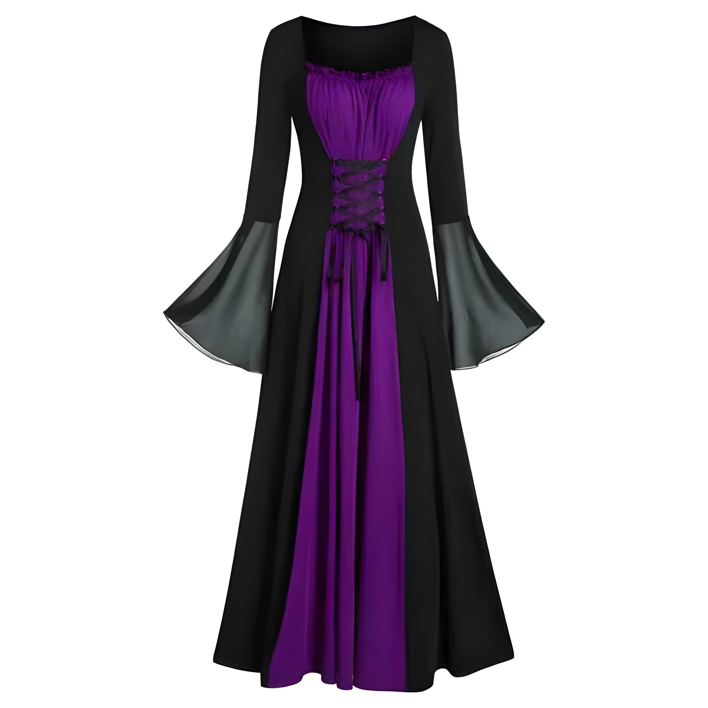 Halloween Costumes, Gothic Witch Halloween Dress, Medieval Renaissance Costume, Vampire Sorceress Gown