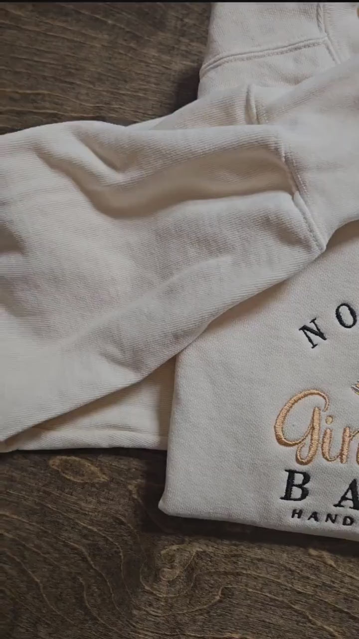 North Pole Gingerbread Embroidered Sweatshirt, Christmas Bakery Crewneck, Holiday Sweater, Cute Gingerbread Shirt, Xmas Gift for Her EBAC50