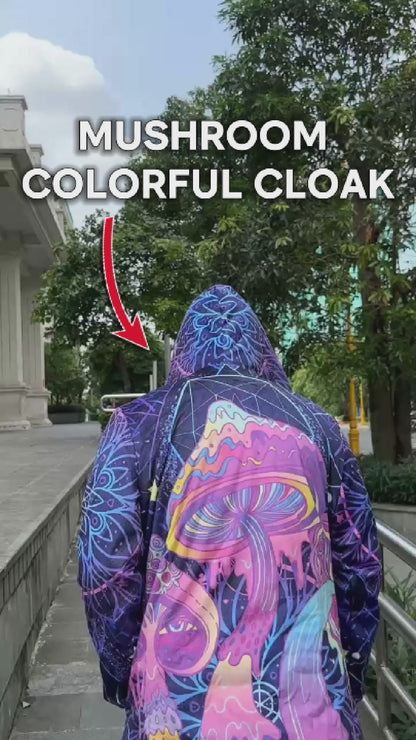 Psychedelic Mushroom Cloak, Mushroom Colorful Cloak