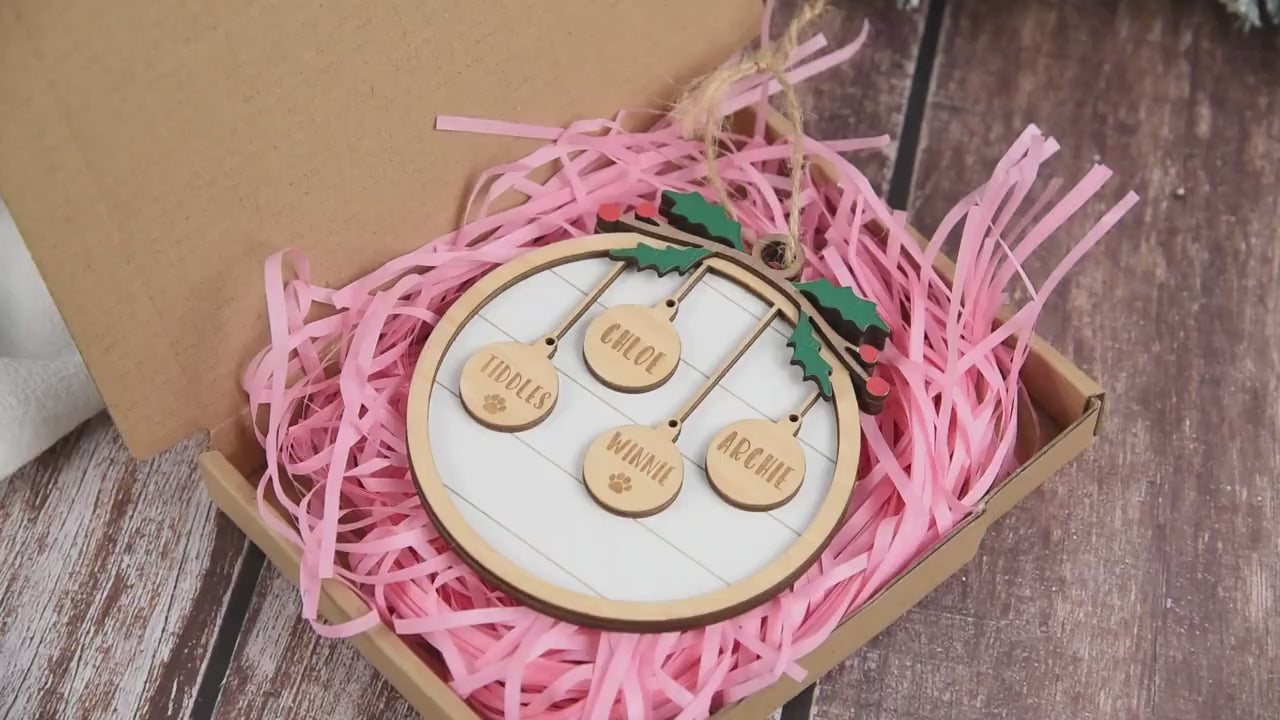 2025 Family Christmas Tree Ornament, Custom Wooden Family Christmas Ornament, Engraved Ornament, Christmas Gift, Personalized Holiday Ornament