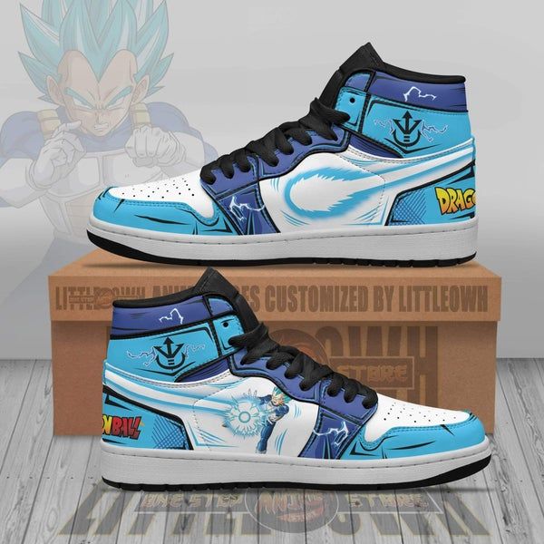 Dragon Ball Z Vegeta Blue High-Top Sneakers, Custom Anime Art Shoes,Streetwear, Gift for Fans