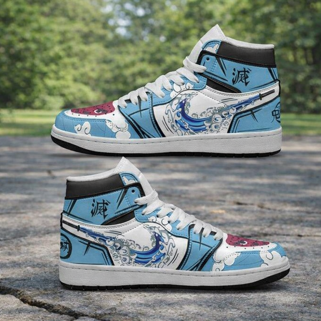 Anime High-Top Sneakers, Naruto Water Style Shoes, Streetwear, Personalized Fan Gift