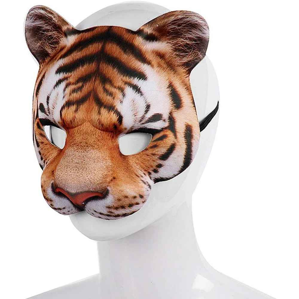 Animal Mask, Scary Mask, 3D Realistic Half Face Mask, Halloween Decorations, Birthday Party, Game Cosplay Costume Accessories