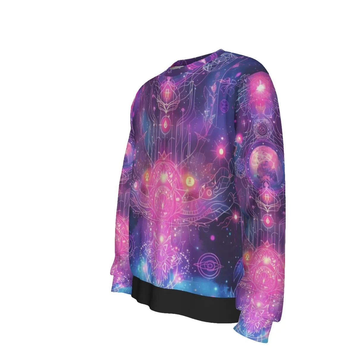Cosmic Mysticism Sweater, Celestial Portal Energy Sweater, Astral Light Symbol Sweater, Vibrant Metaphysical Galaxy Sweater, Spiritual Geometry Sweater