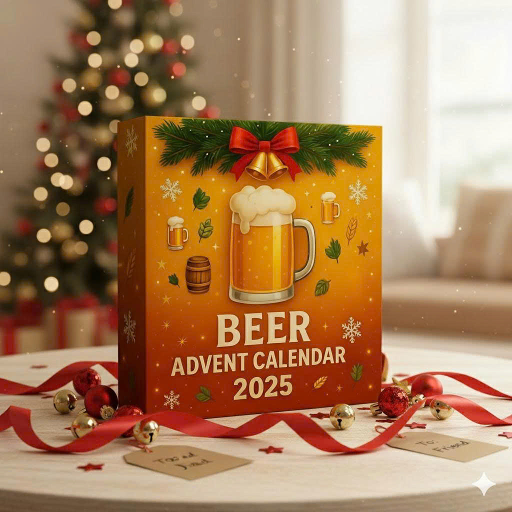 24 Beer Advent Calendar 2025, Christmas Gift for Men, Personalized Beer Box, Funny Advent Calendar for Dad, Husband, Boyfriend